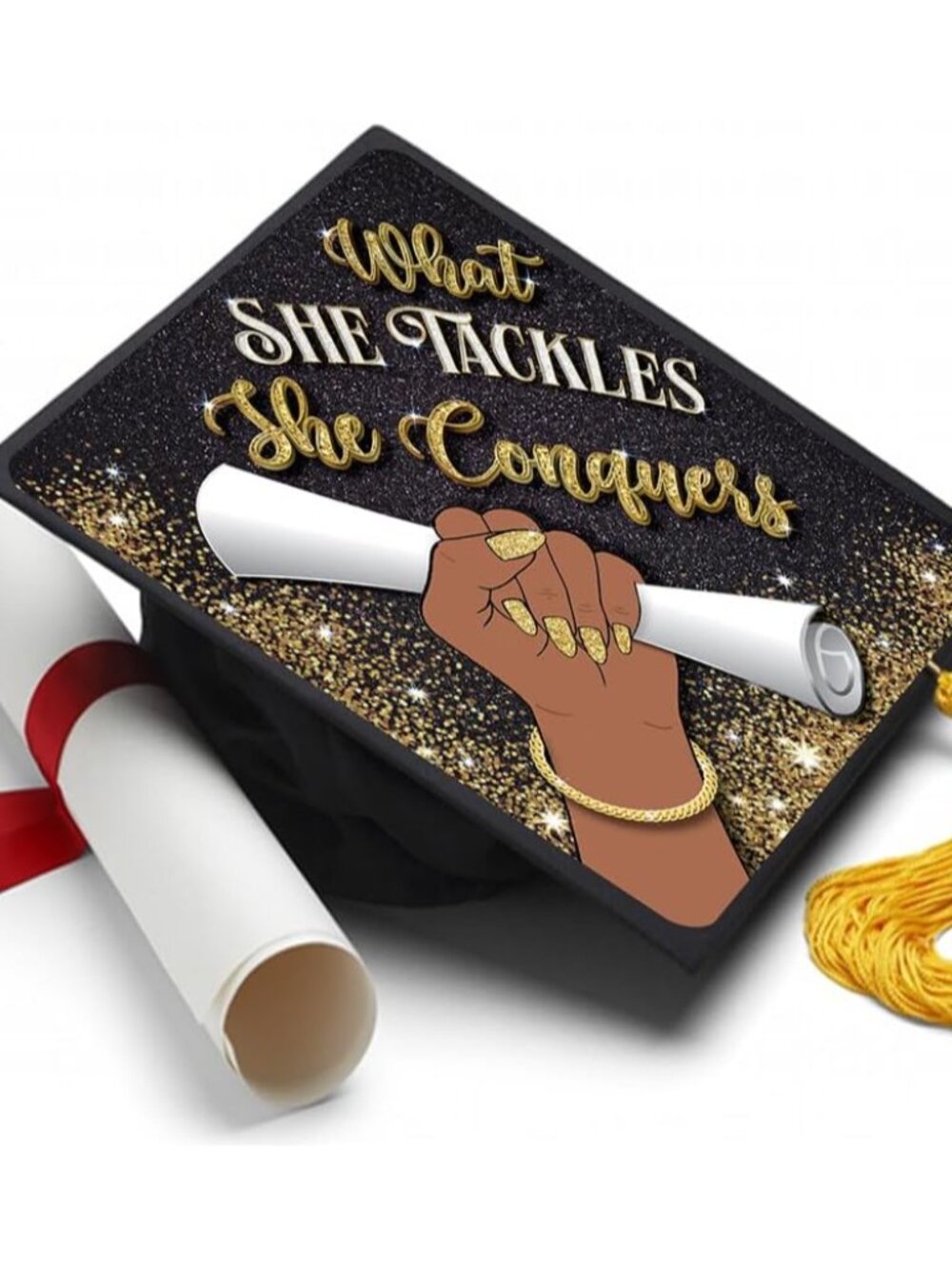 Custom Grad Cap Topper, Grad Cap Decorations and Graduation Hat Accessories